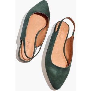 EUC Madewell Margot Slingback Flats in Suede